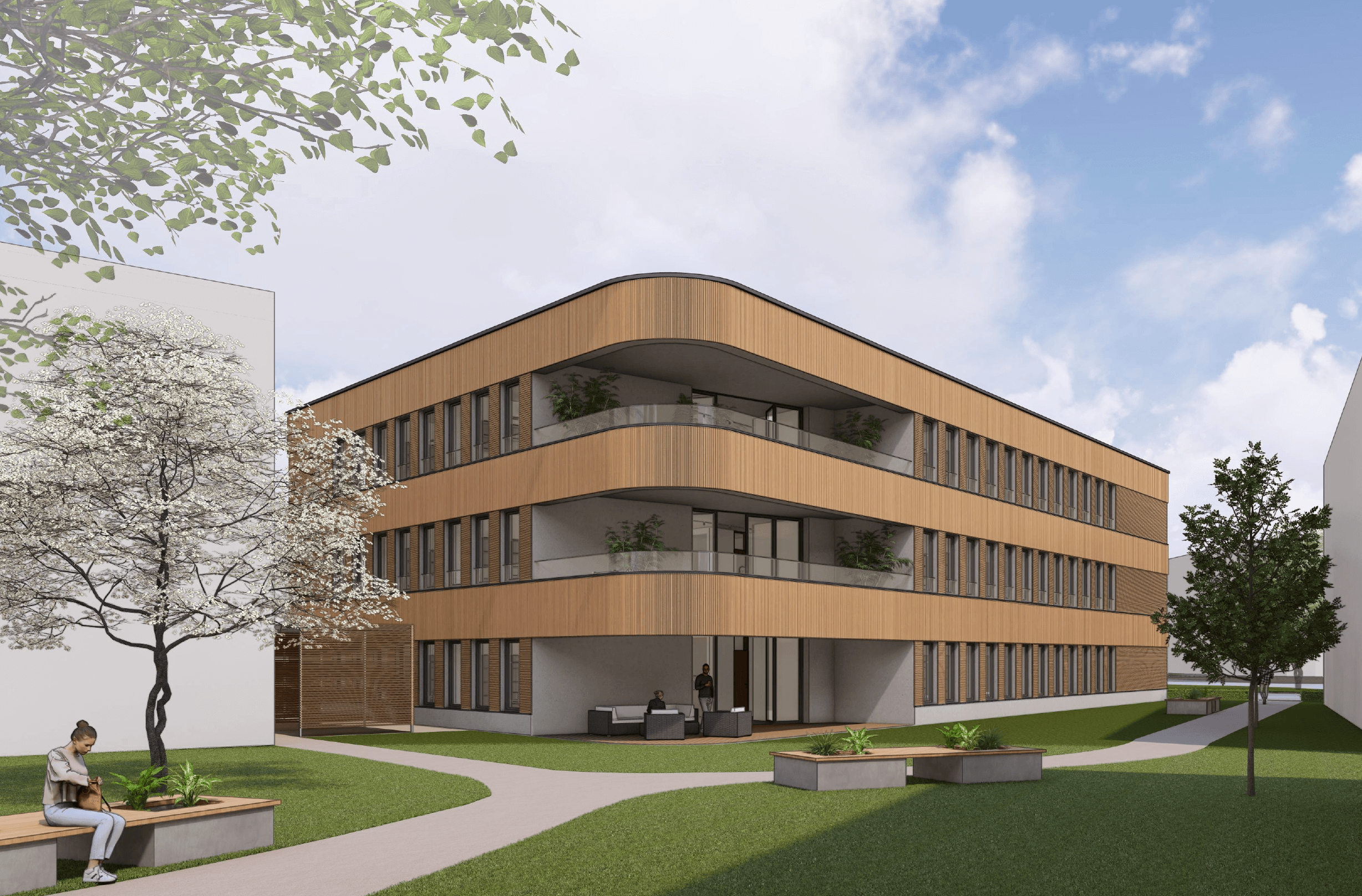 Außenansicht Rück - Balkon (Entwurf)