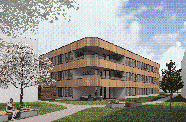 Außenansicht Rück - Balkon (Entwurf)