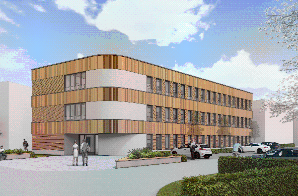 Außenansicht Front - Eingang (Entwurf)